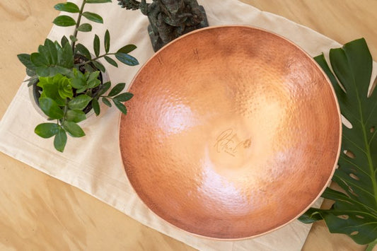 Lily and Lotus Copper Foot Bowl – Tamira